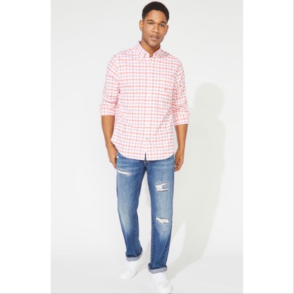 Nautica Classic Fit Long Sleeve Plaid Oxford Shirt - Picture 4 of 6